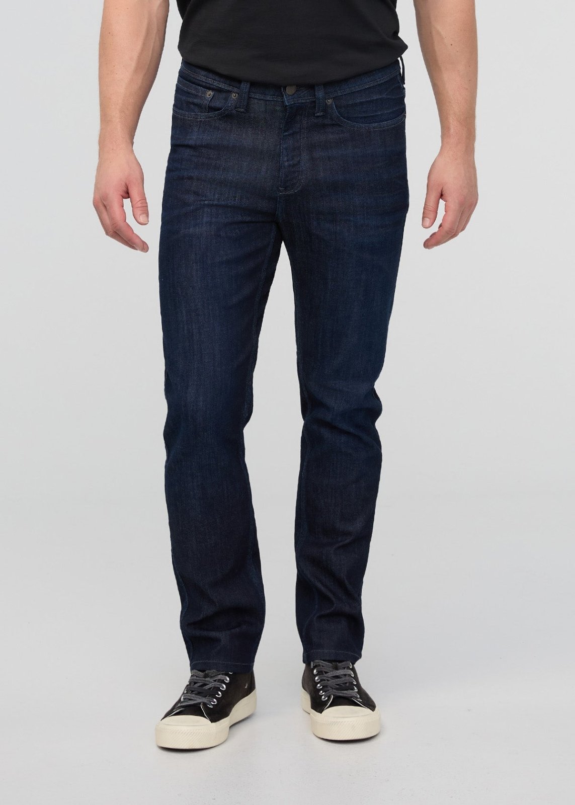 mens performance denim slim straight nightshade blue front