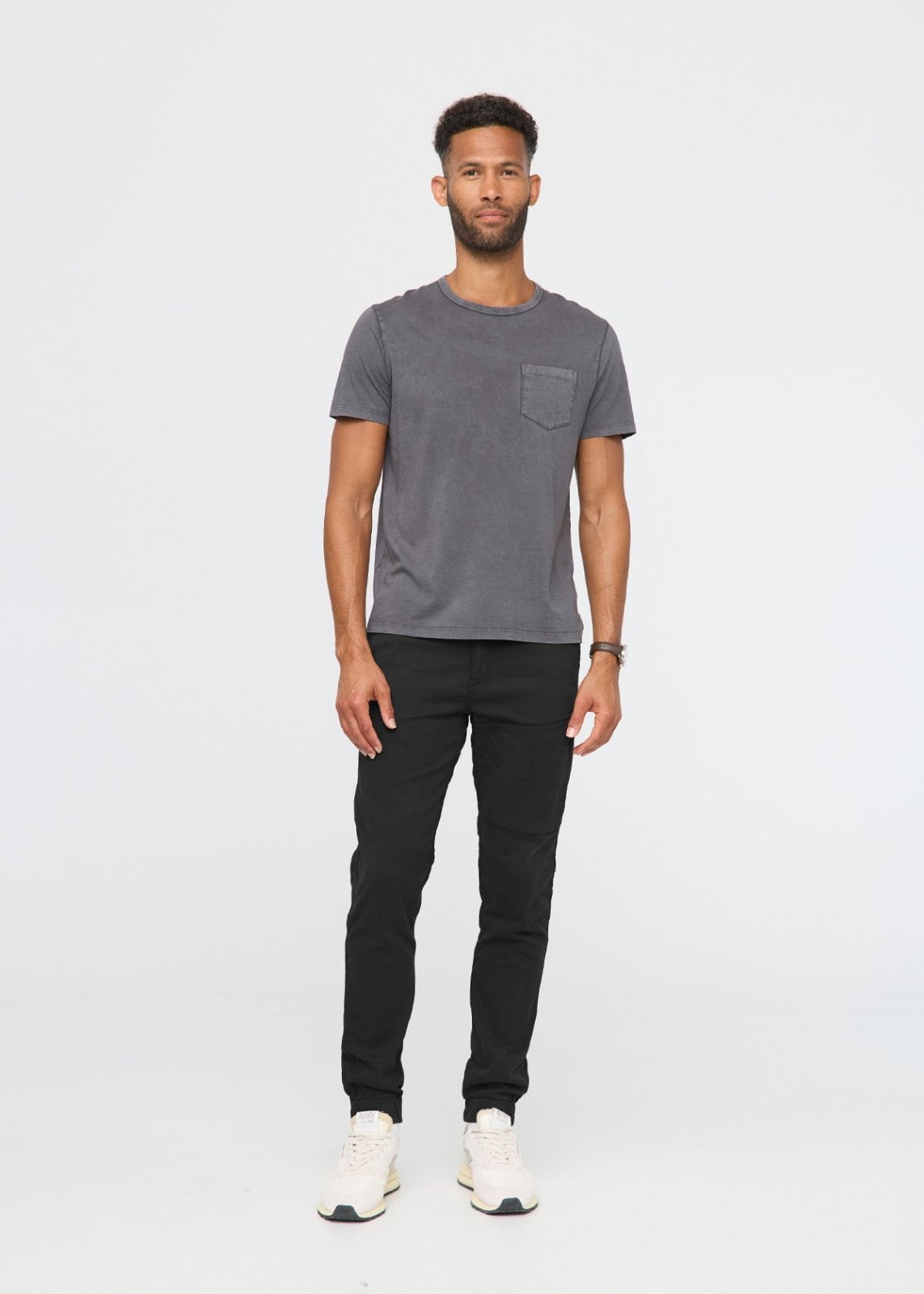 Men's Black Athletic Jogger Full Body