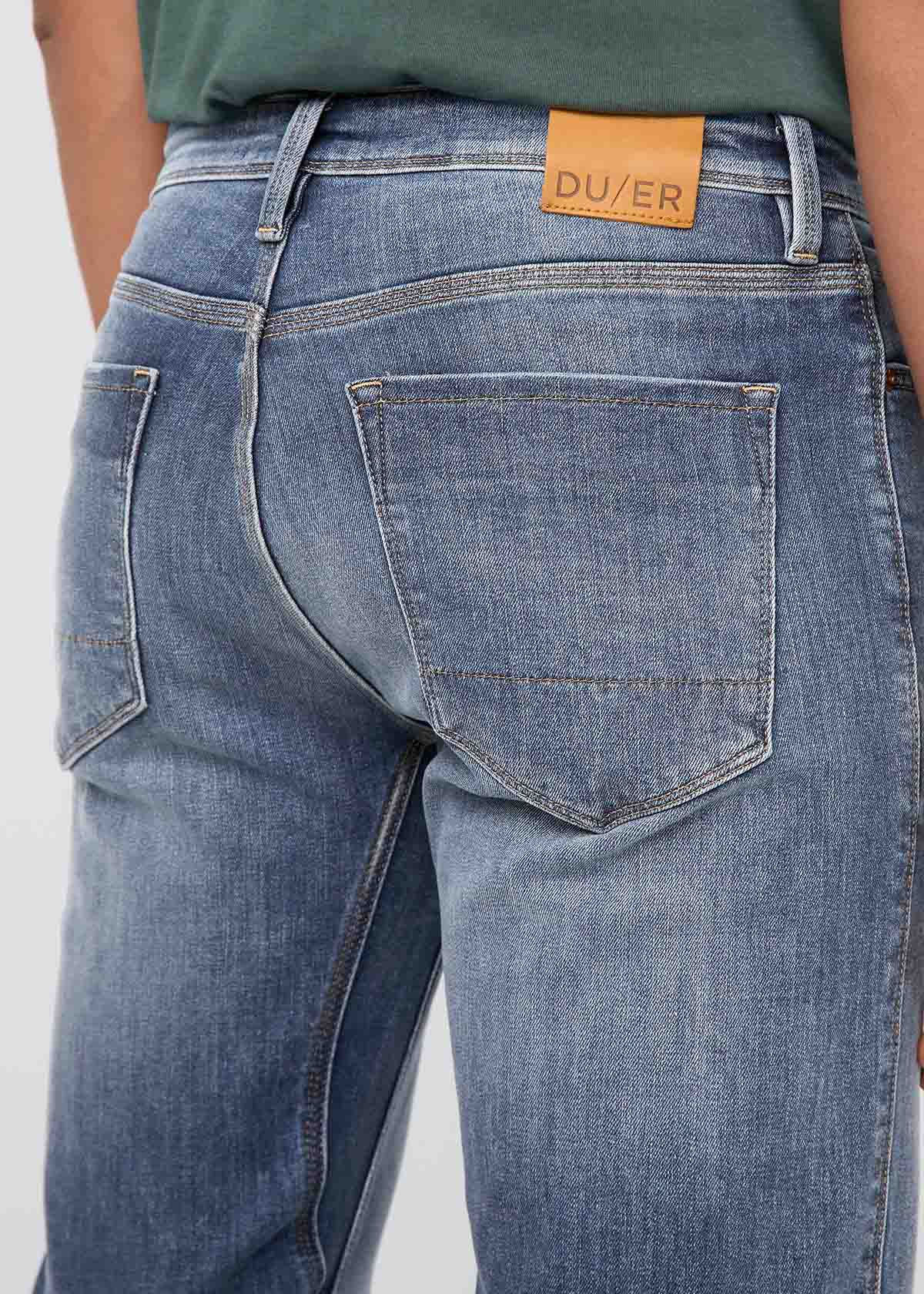mens faded straight fit stretch jeans back detail