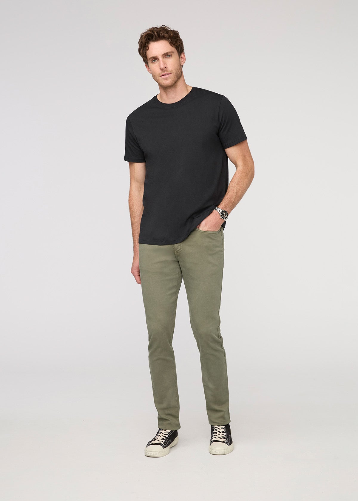 Men's Light Fern Slim Fit Dress Sweatpant Full Body