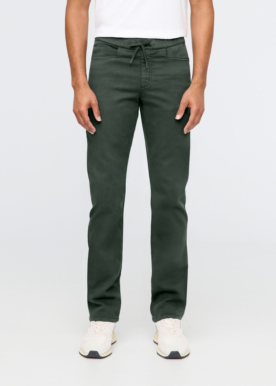 mens green pull on dress sweatpant front