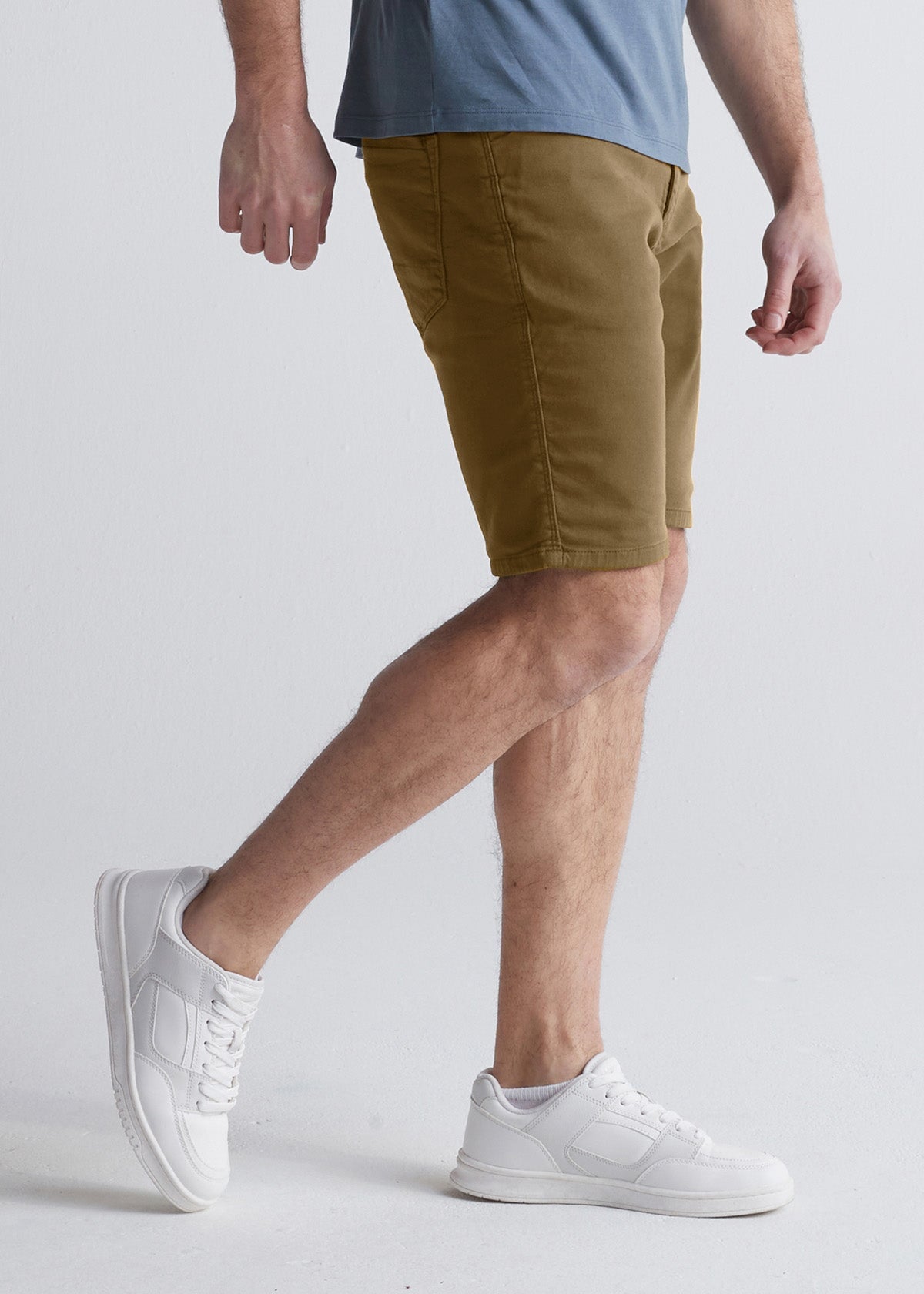 mustard slim fit performance short side