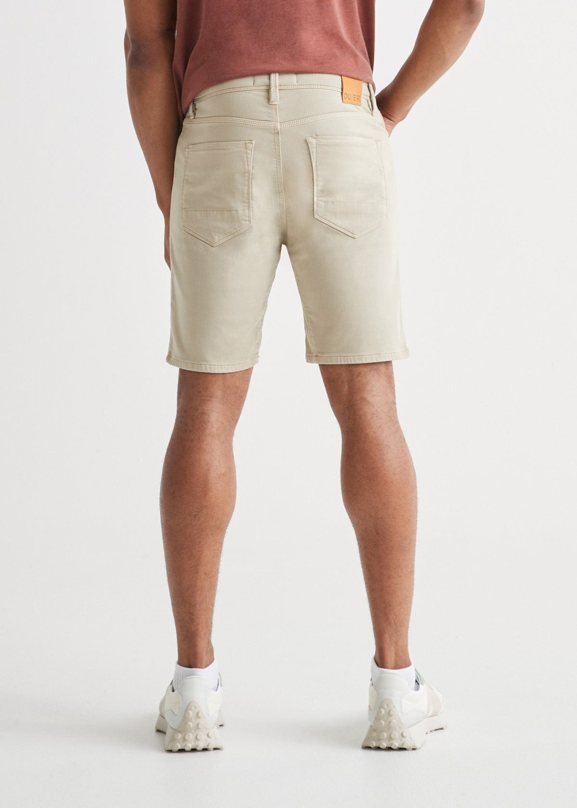 mens off-white slim fit performance short back
