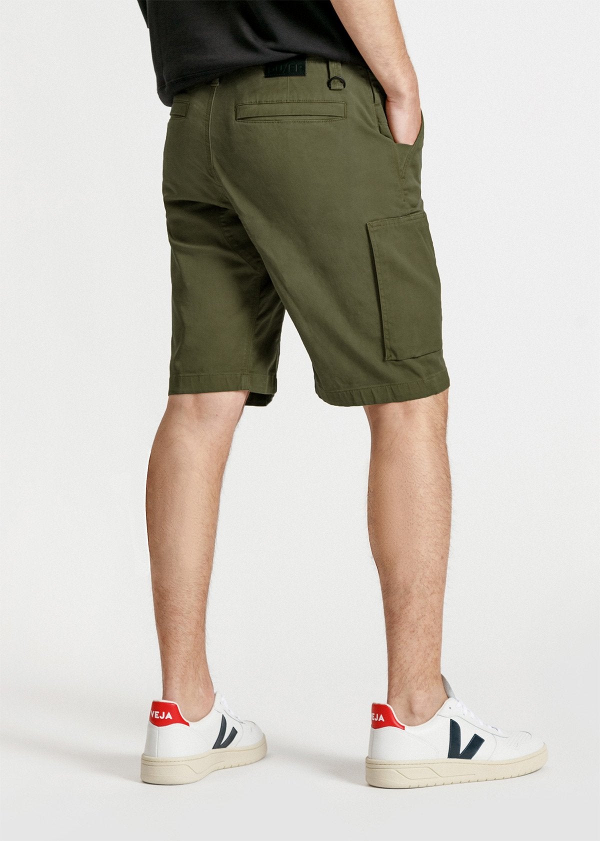 mens green athletic adventure pant back