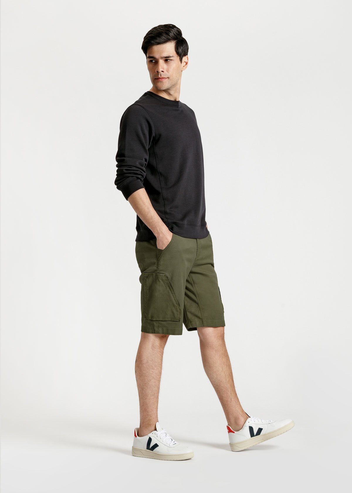 mens green athletic adventure pant full body